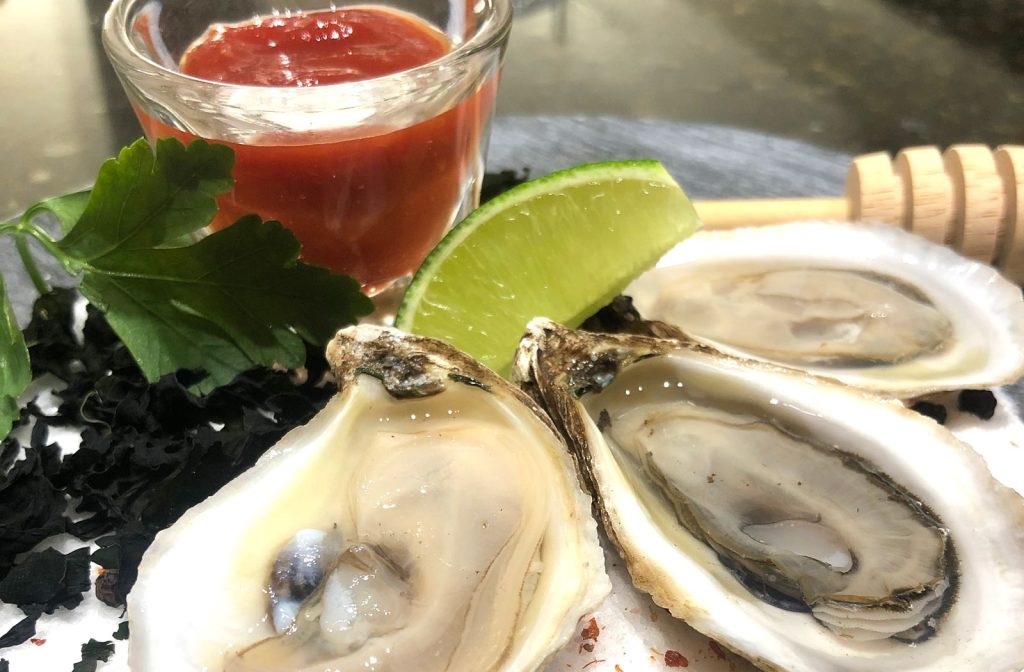 Cracked-Open Oysters – Orange Blossom Honey Cocktail Sauce