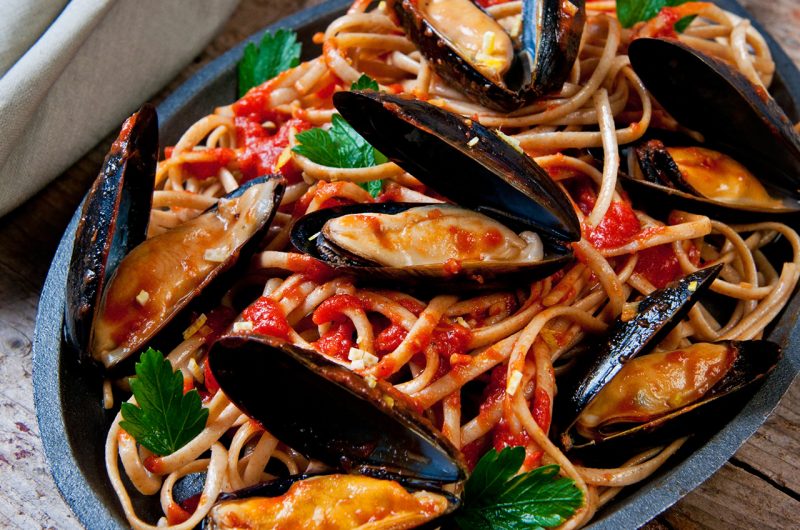 Mussels with Linguini